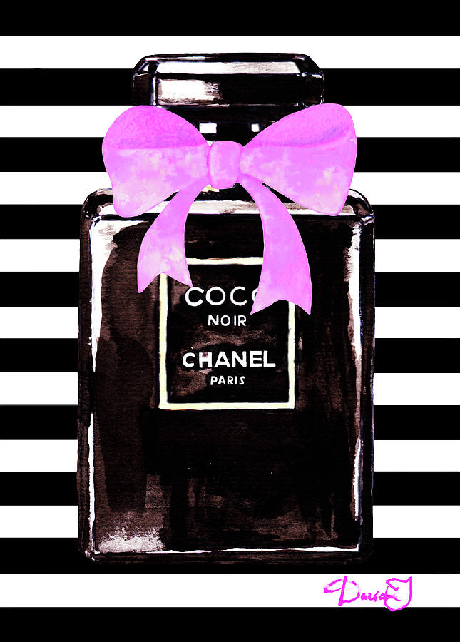 chanel perfume poster chanel perfume print Chanel noir perfume Painting ...