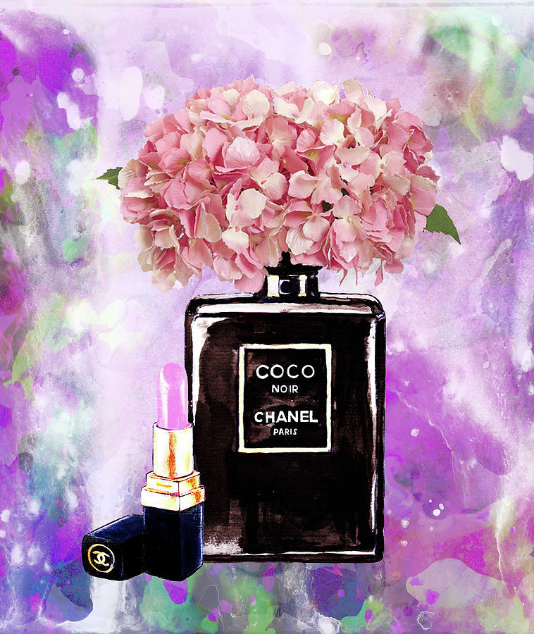 Chanel Poster Chanel Print Chanel Perfume Print Chanel With Pink