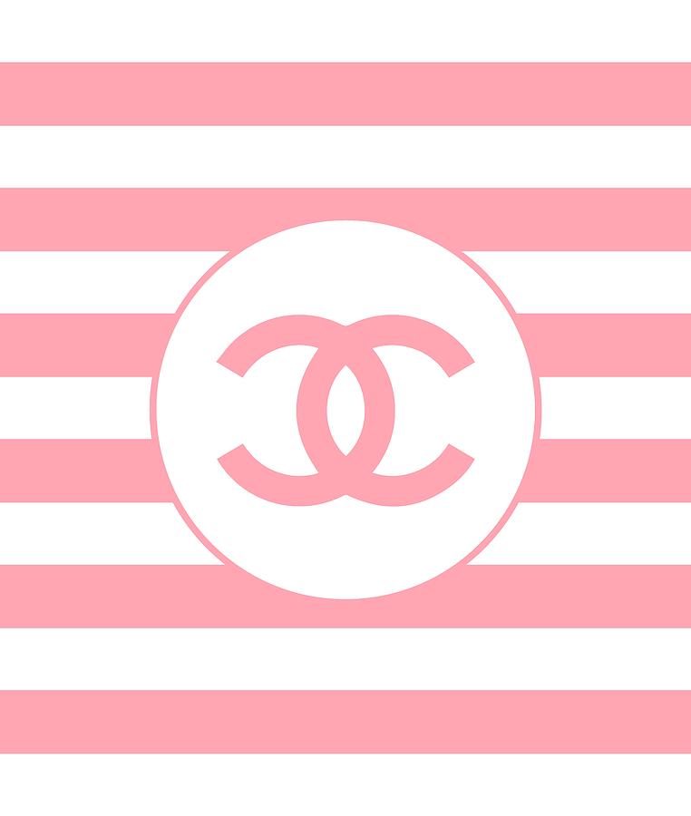 Chanel - Stripe Pattern - Pink - Fashion and Lifestyle Digital Art by ...