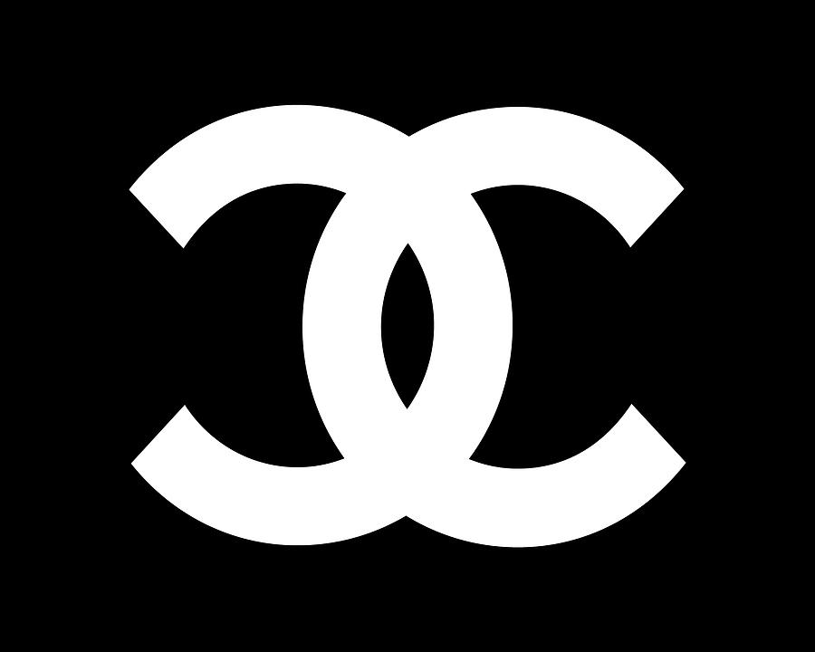 Chanel Digital Art - Chanel Symbol black-white CH5040 by Edit Voros Chanel Digital Art - Chanel Symbol black-white CH5040 by Edit Voros