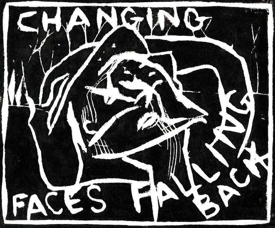 Changing Faces Falling Back Relief by Edgeworth Johnstone