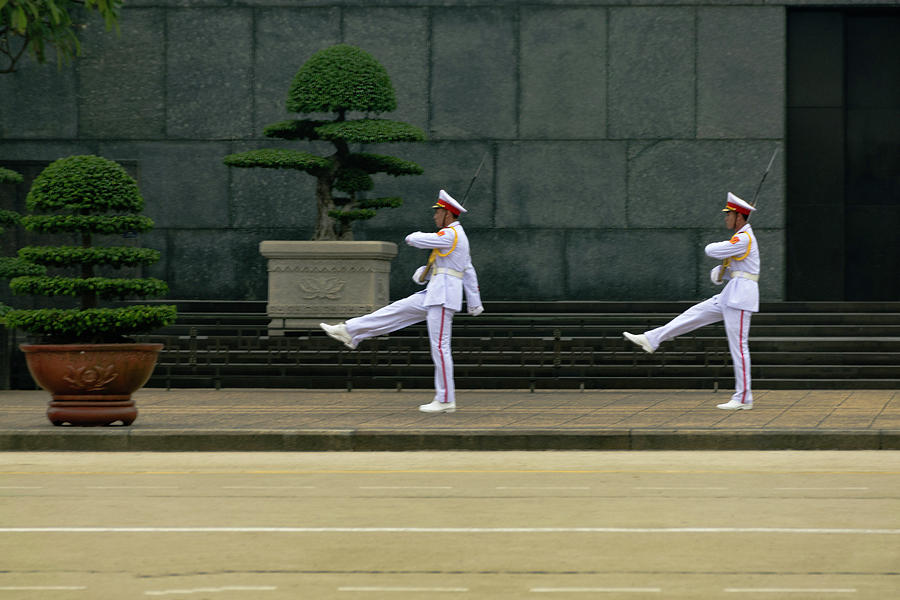 Changing of Guard at Ho Chi Minh Mausoleum Photograph by Steven Richman