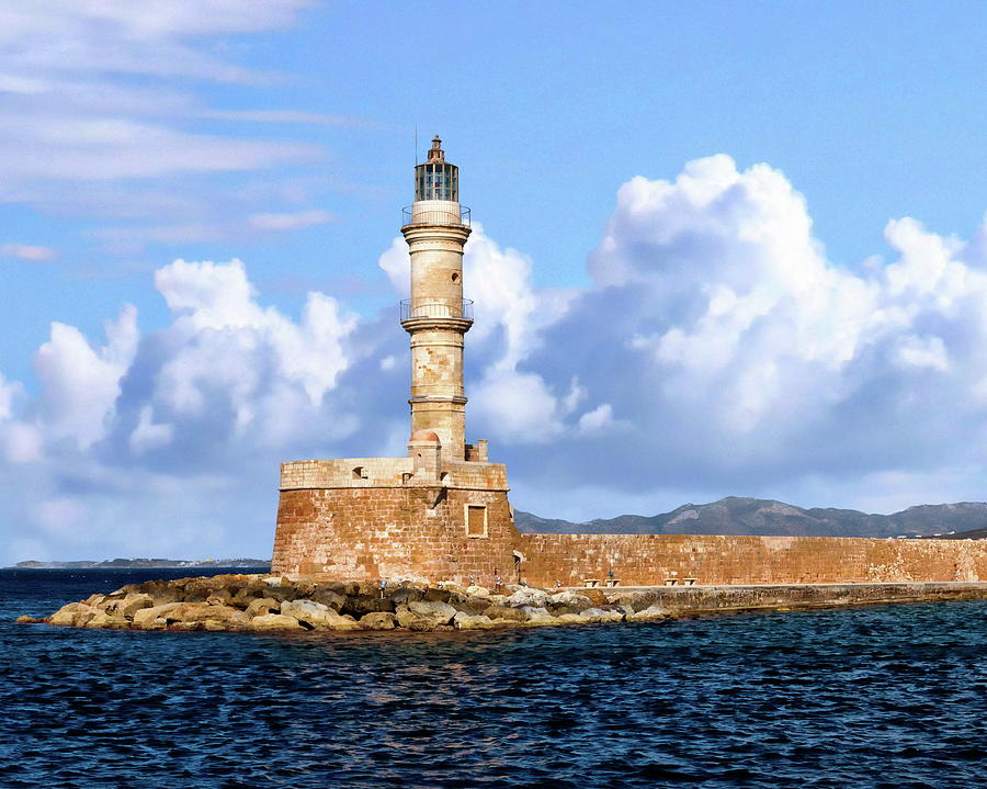 Chania Lighthouse Photograph by Anthony Dezenzio