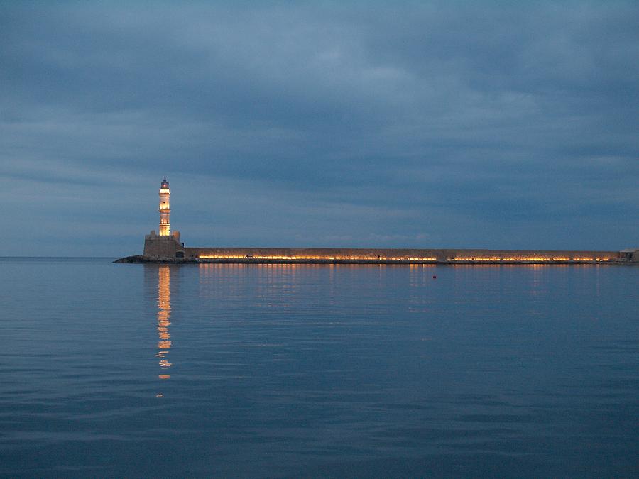 Chania lighthouse Photograph by Jouko Lehto