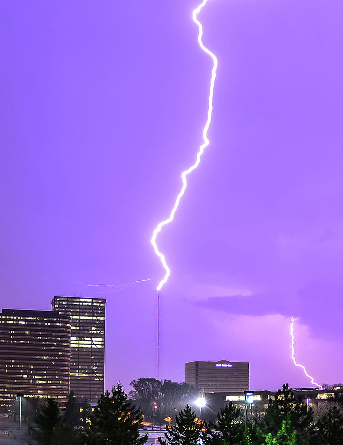 Storm Photograph - Channel 7 News Tower Strike by Ryan Jakubowski.