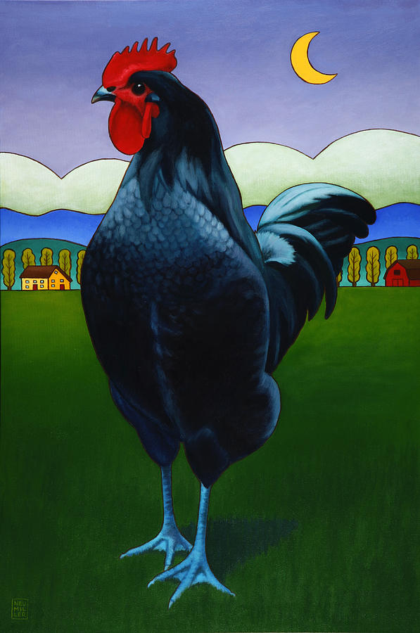 Rooster Painting - Chanticleer by Stacey Neumiller