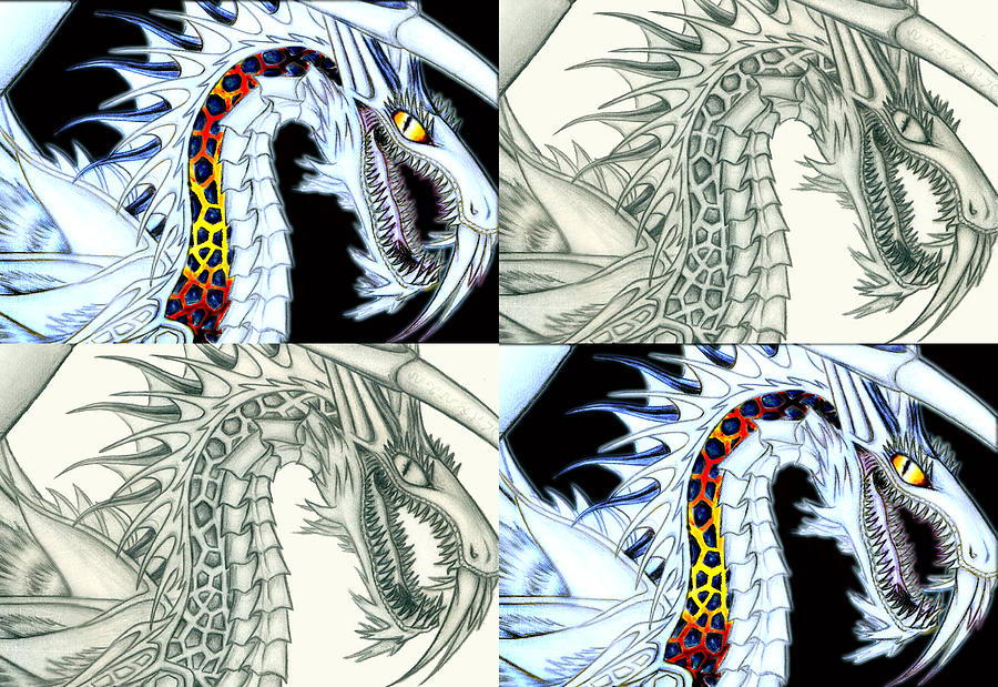 Dragon Digital Art - Chaos Dragon fact w fiction by Shawn Dall