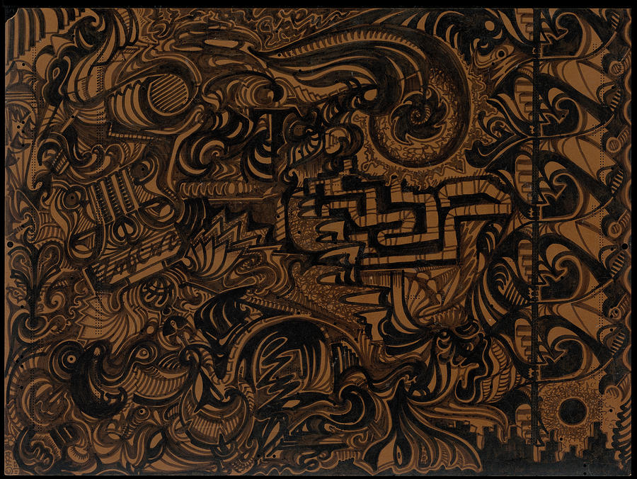 Chaos Drawing - Chaos by Joseph Parsons Chaos Drawing - Chaos by Joseph Parsons