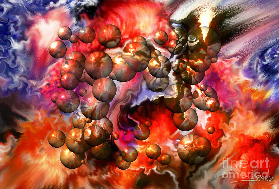 Chaos Spheres by Spano Painting by Michael Spano