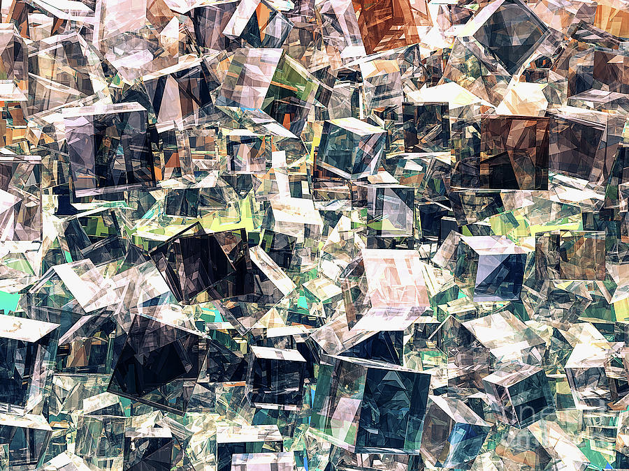 Chaotic Collection of Cubes Digital Art by Phil Perkins
