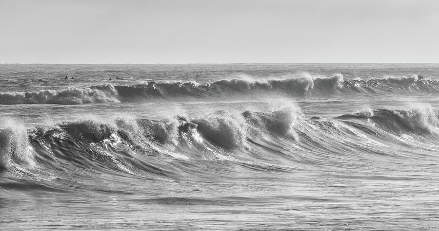 Chaotic Waves in Black and White Photograph by Cliff Wassmann