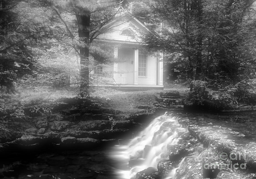 Chapel and Falls Photograph by Matthew Winn