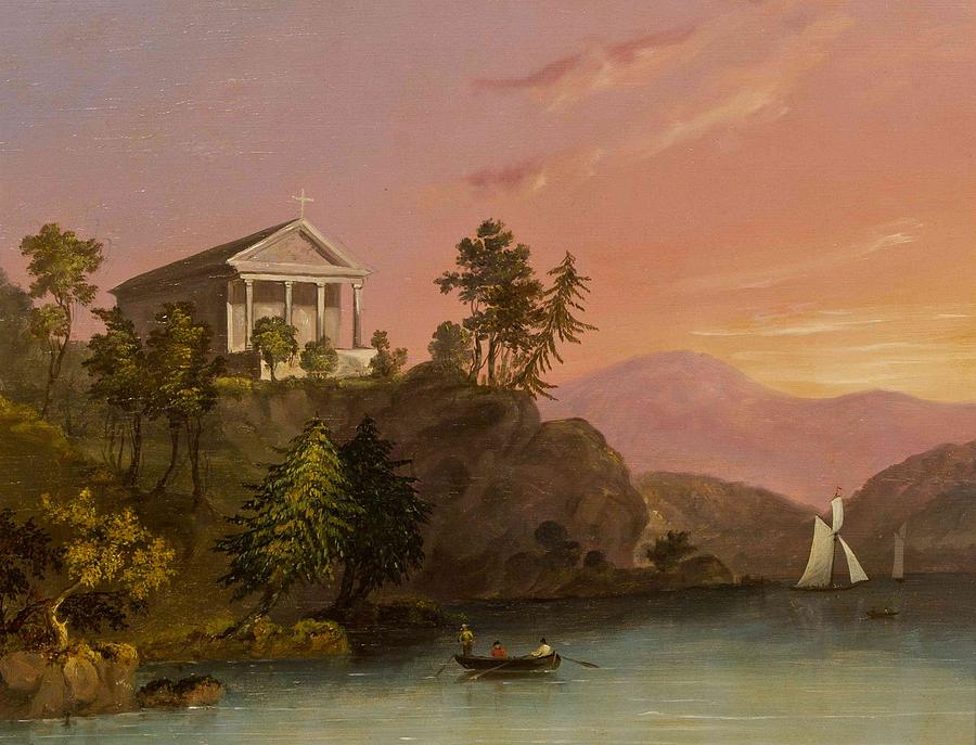 Chapel at Cold Spring Harbor Painting by George Cooke