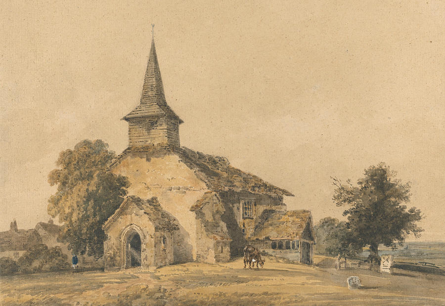 Chapel Church, Surrey Painting by Thomas Girtin