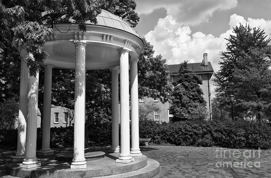 Chapel Hill Old Well in Black and White Photograph by Jill Lang