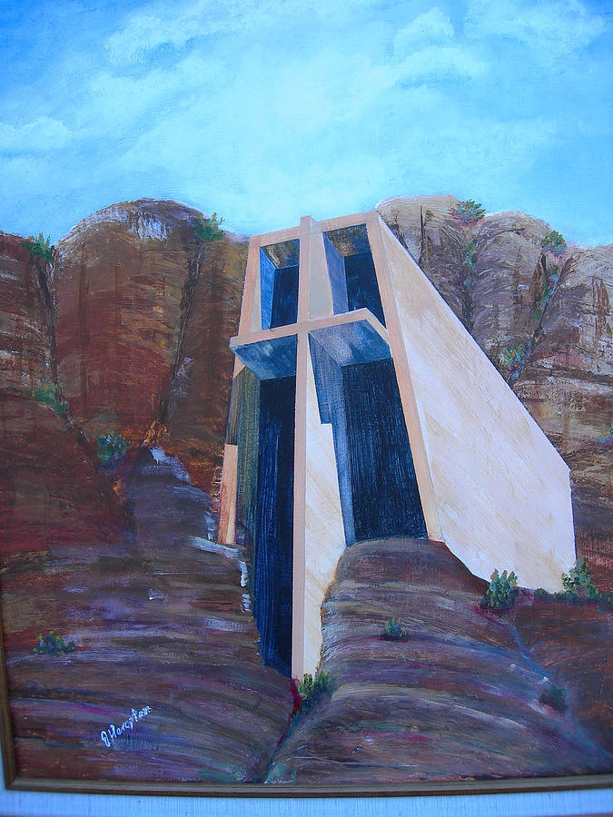 Landscape Painting - Chapel in the Mountains by Jack Hampton
