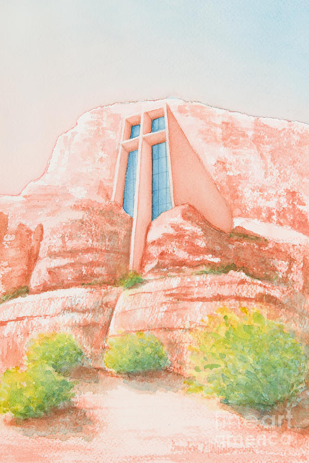 Chapel in the Rock Painting by Sandra Neumann Wilderman