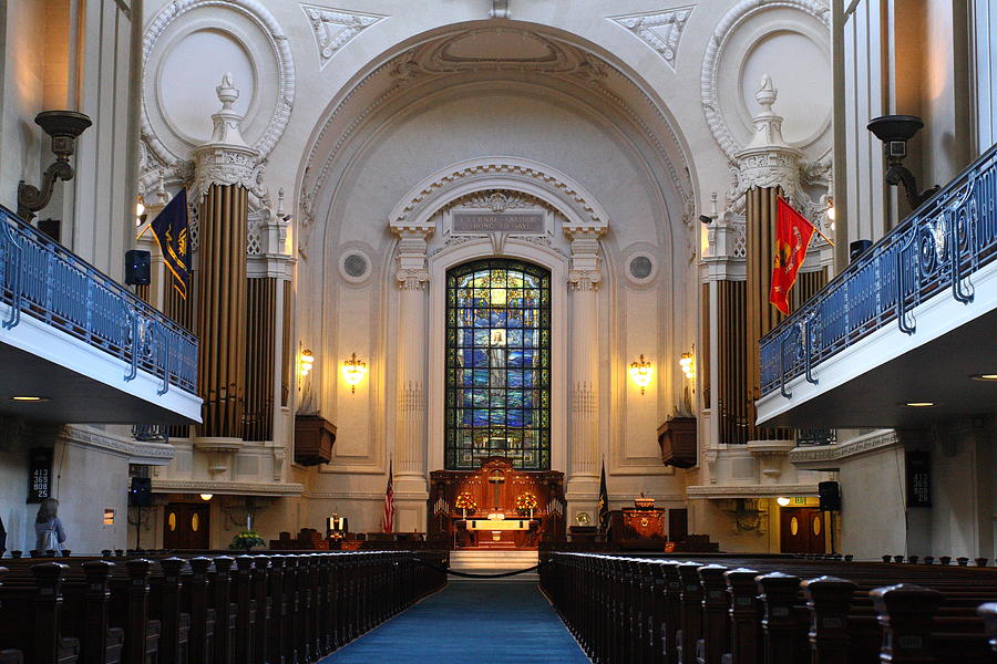 Chapel Interior - US Naval Academy Photograph by Lou Ford