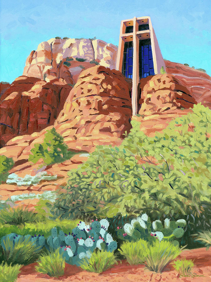 Chapel of the Holy Cross Painting by Steve Simon