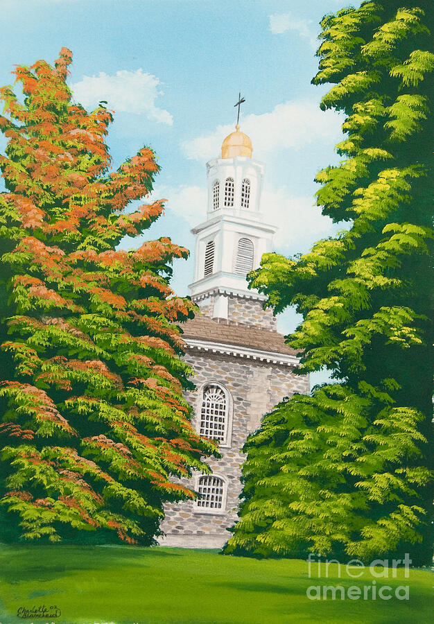 Chapel on the Hill Painting by Charlotte Blanchard
