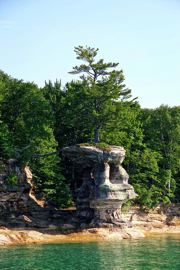 Chapel Rock Pictured Rocks National Lakeshore Upper Peninsula Michigan Vertical 13 Photograph by Thomas Woolworth