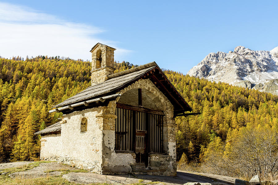Chapel Saint Mary of Fontcouverte - French Alps Photograph by Paul MAURICE