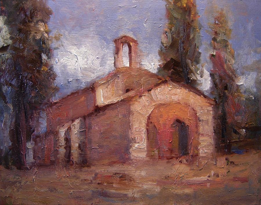 Chapelle Saint-Sixte in Egyliere France Painting by R W Goetting