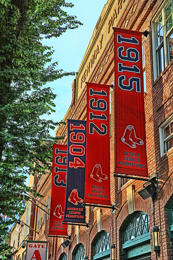 Championship Banners - Fenway Park Photograph by Allen Beatty