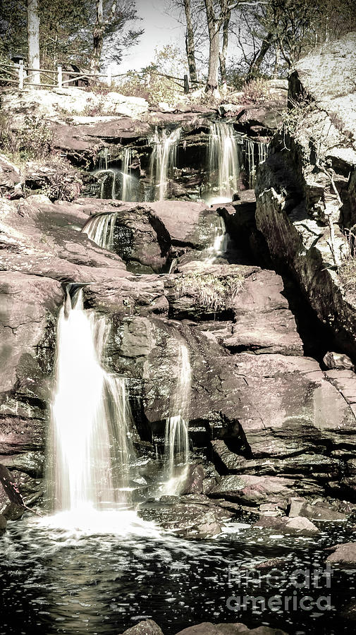 Chapman Falls monochrome 2 Photograph by Claudia M Photography