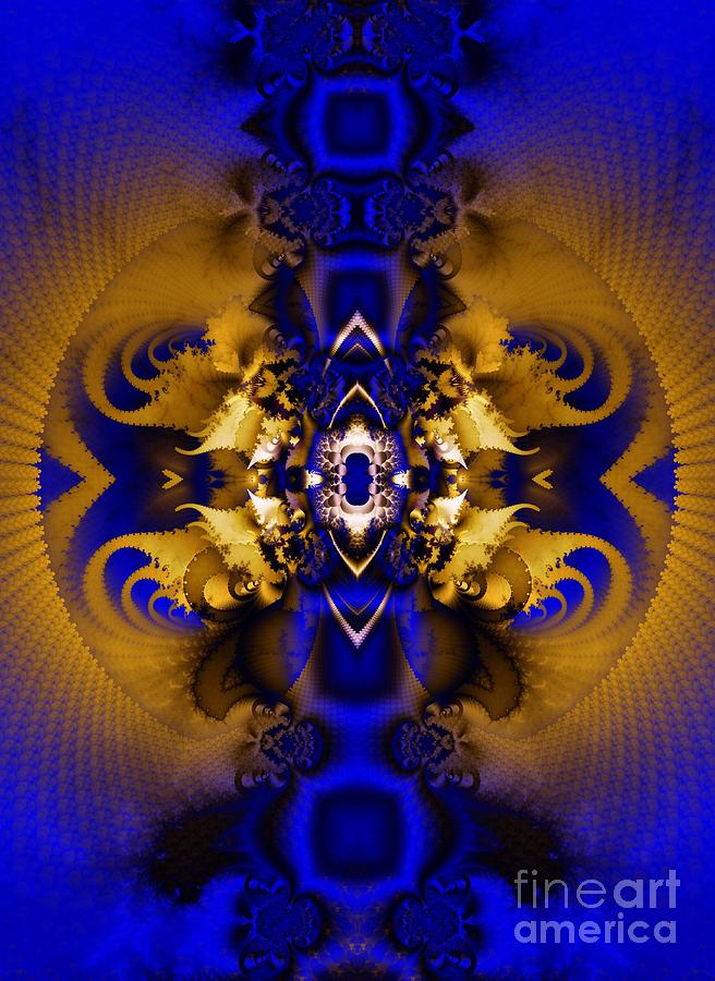 Chapter 3 / blue gold Digital Art by Elizabeth McTaggart