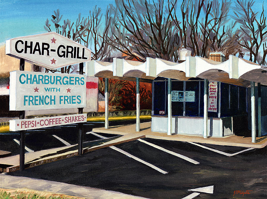 Char Grill Hillsborough St Painting by Tommy Midyette
