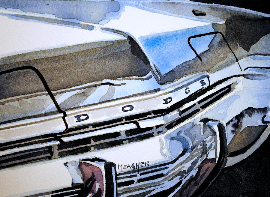 Vintage Painting - Charcoal Chrome and Blue by Spencer Meagher