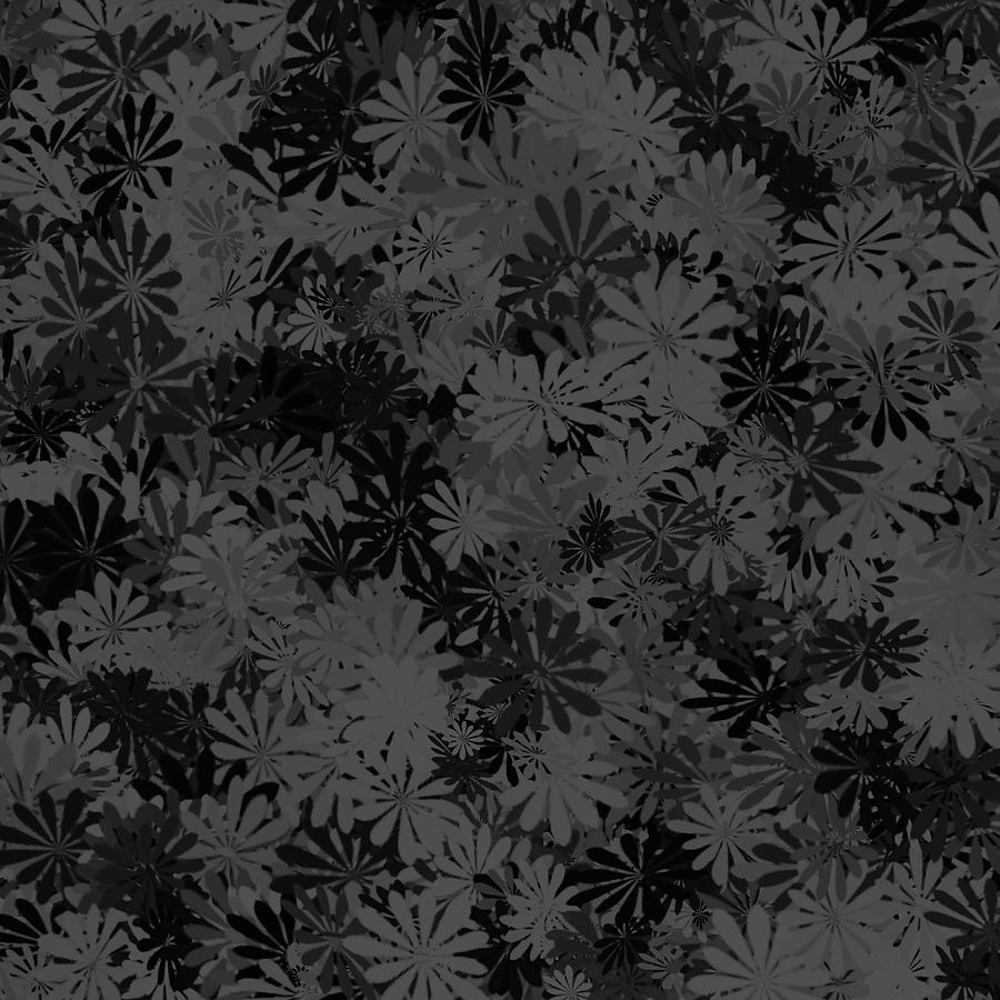 Charcoal Floral Pattern Digital Art by Aimee L Maher ALM GALLERY