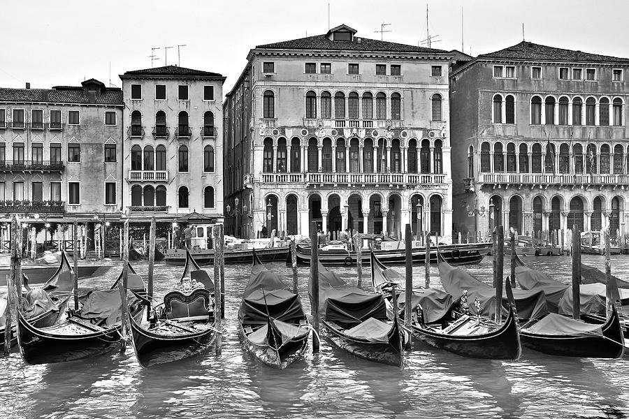 Charcoal Gondolas Photograph by Frozen in Time Fine Art Photography