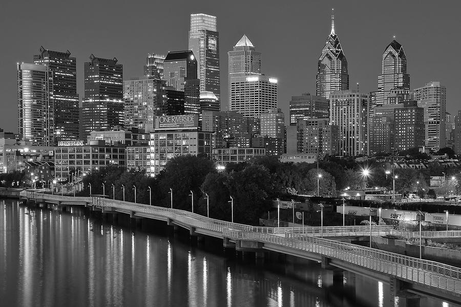 Charcoal Night in Philadelphia Photograph by Frozen in Time Fine Art Photography