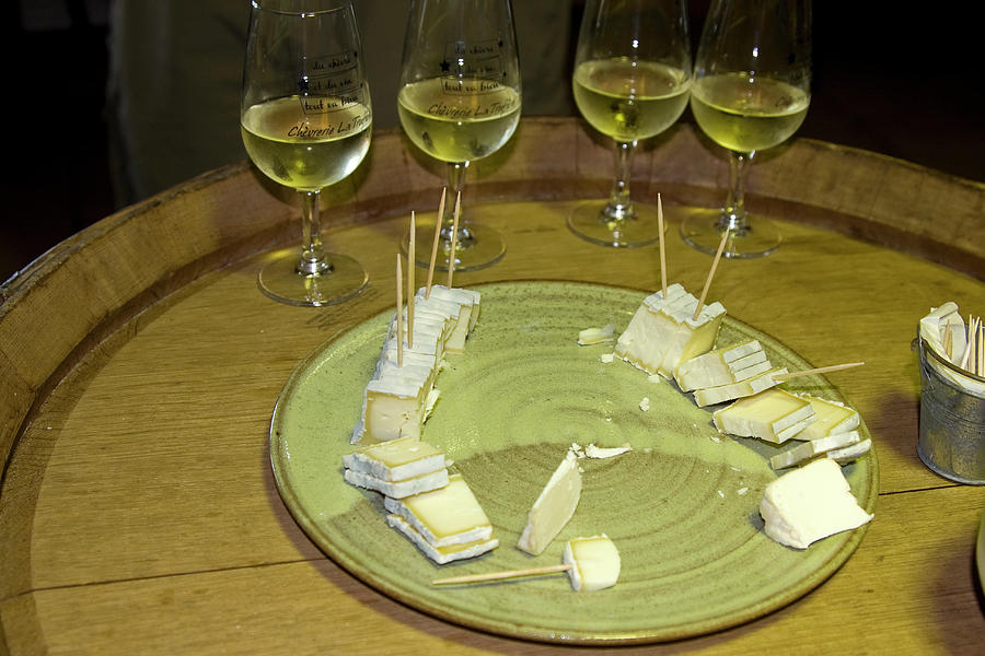 Chardonnay and Goat Cheese Photograph by Sally Weigand