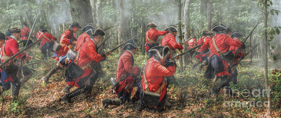 Charge of the 60th Royal Americans Regiment at Bushy Run Digital Art by Randy Steele