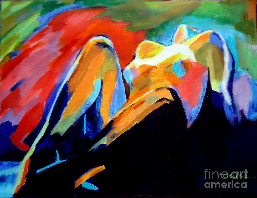 Nude Painting - Charge of the soul by Helena Wierzbicki