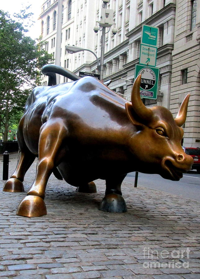 New York City Photograph - Charging Bull 2 by Randall Weidner