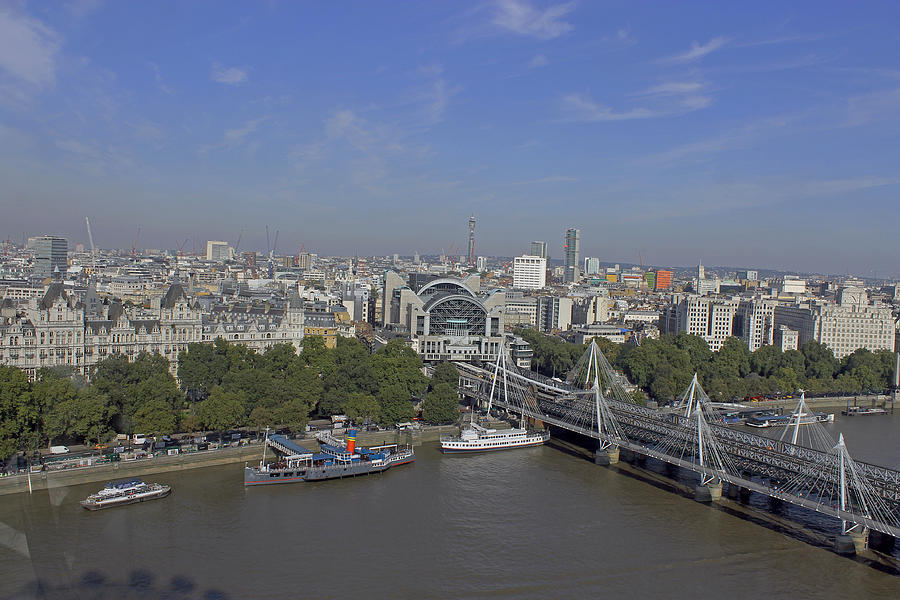 Charing Cross from London Eye.  Photograph by Tony Murtagh