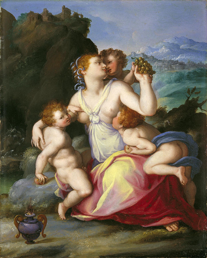 Charity Painting by Alessandro Allori
