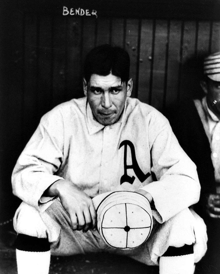 Charles Albert Chief Bender, Of The Philadelphia Athletics Baseball Team Painting