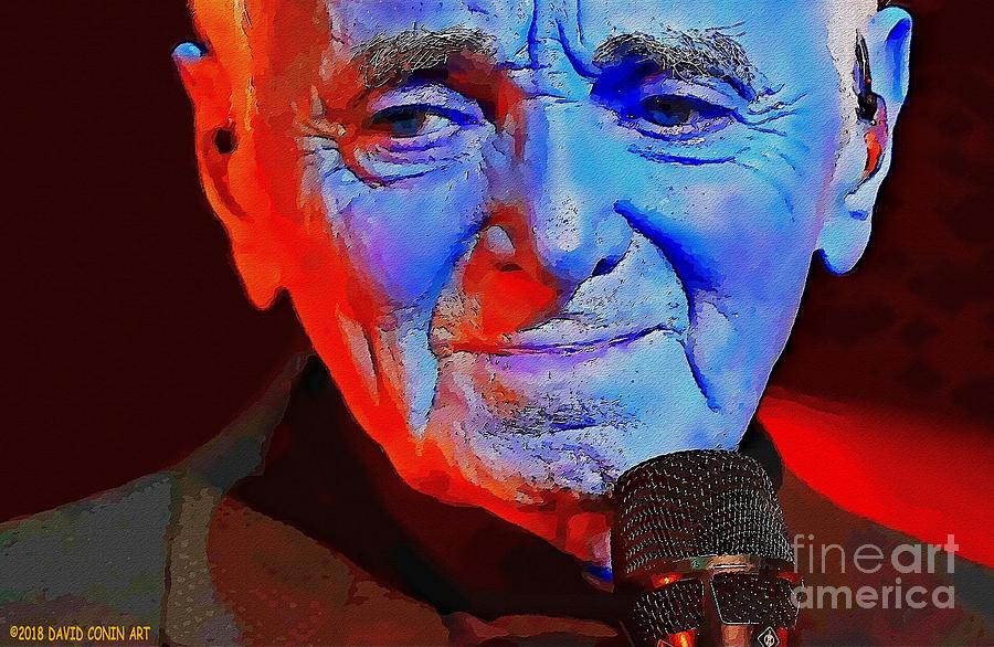 Music Digital Art - Charles Aznavour by David Conin