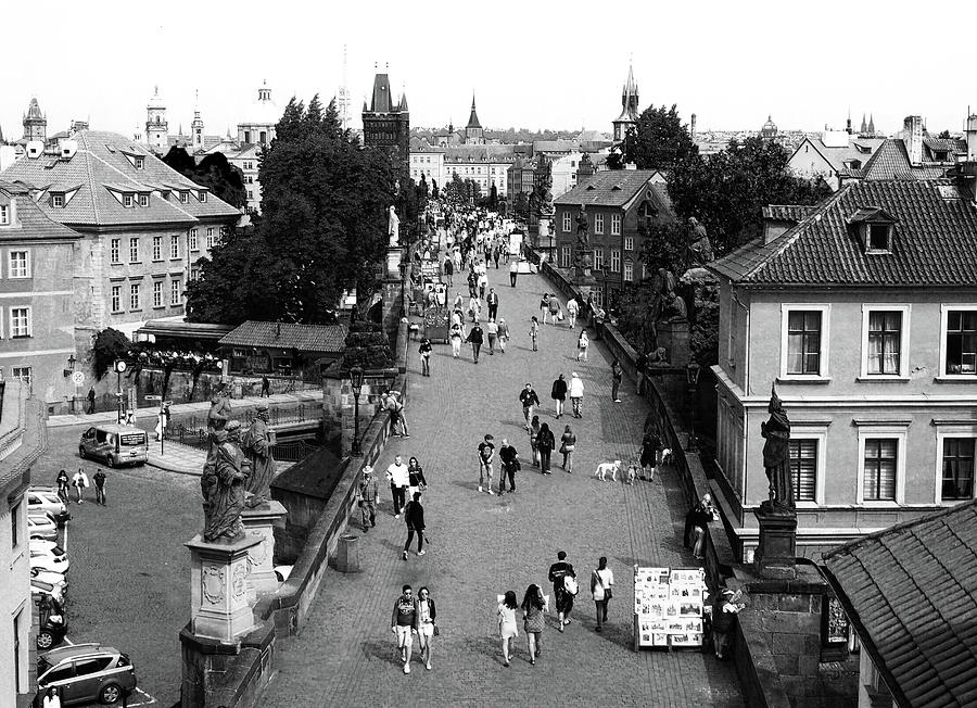 Charles Bridge 2 BW Photograph by C H Apperson