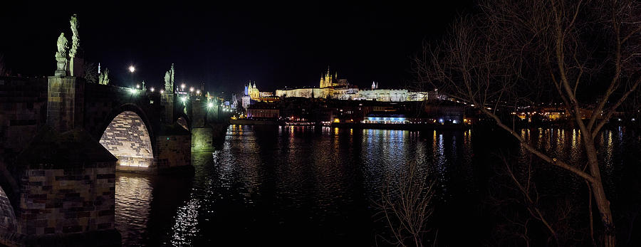 Charles bridge. Prague spring 2017 . Prague by night Photograph by Jouko Lehto
