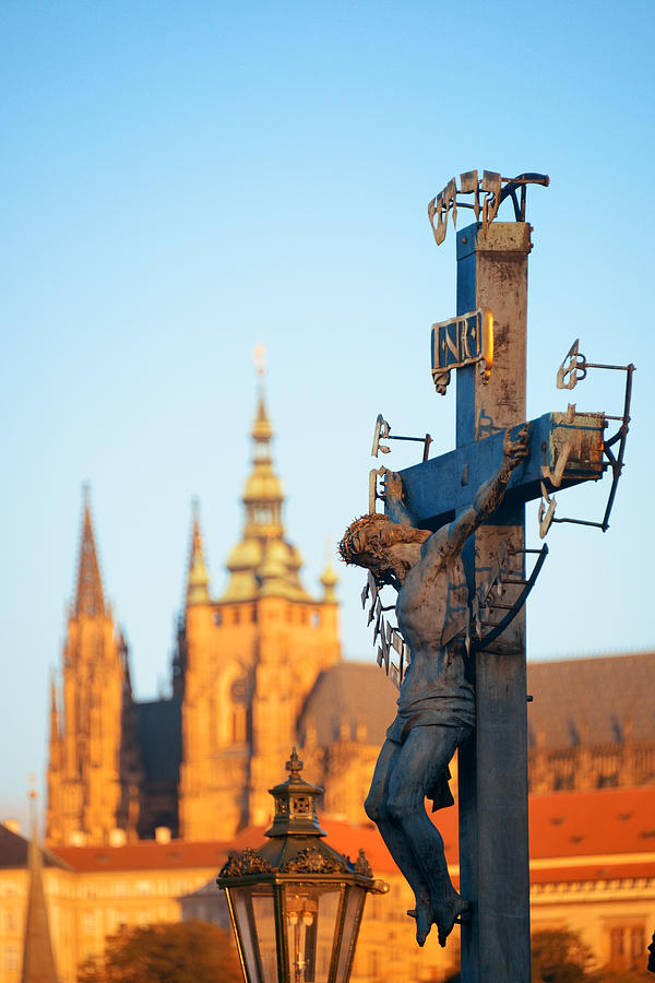 Charles Bridge statue Photograph by Songquan Deng
