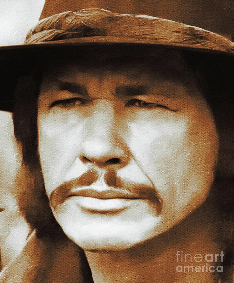 Hollywood Painting - Charles Bronson, Hollywood Legend by Esoterica Art Agency