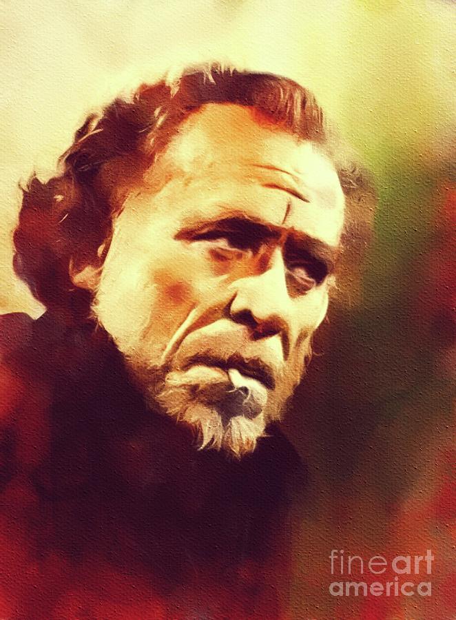 Charles Bukowski, Literary Legend Painting by Esoterica Art Agency