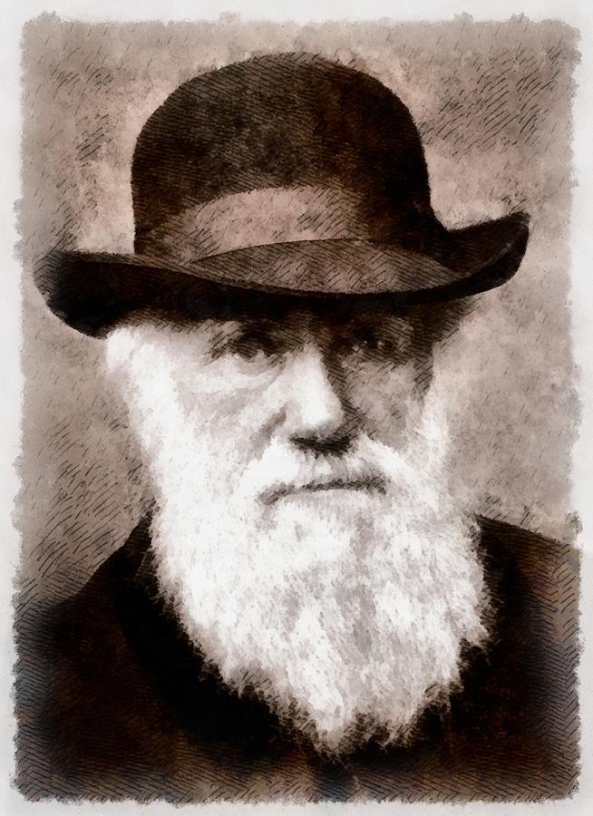 Charles Darwin Painting By Esoterica Art Agency