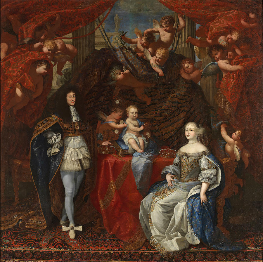 Charles Emmanuel II Duke of Savoy and his family Painting by Charles Dauphin
